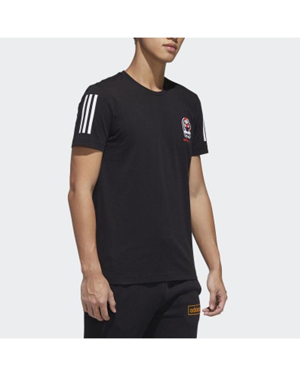 Adidas Black Neo Gk Tee1 Round Neck for men