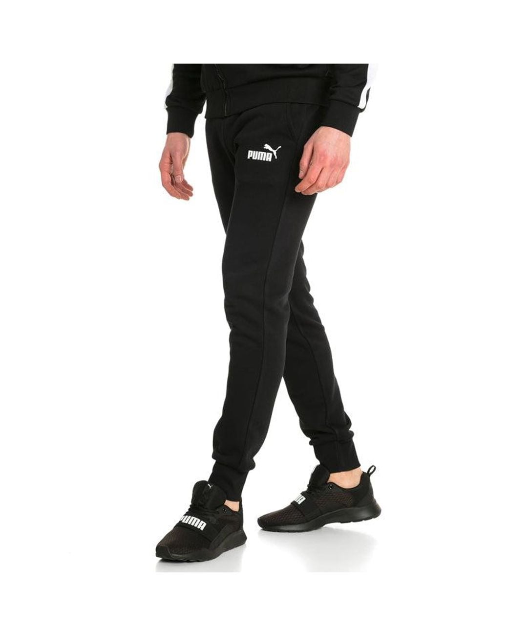 PUMA Black Essential Logo Pants for men