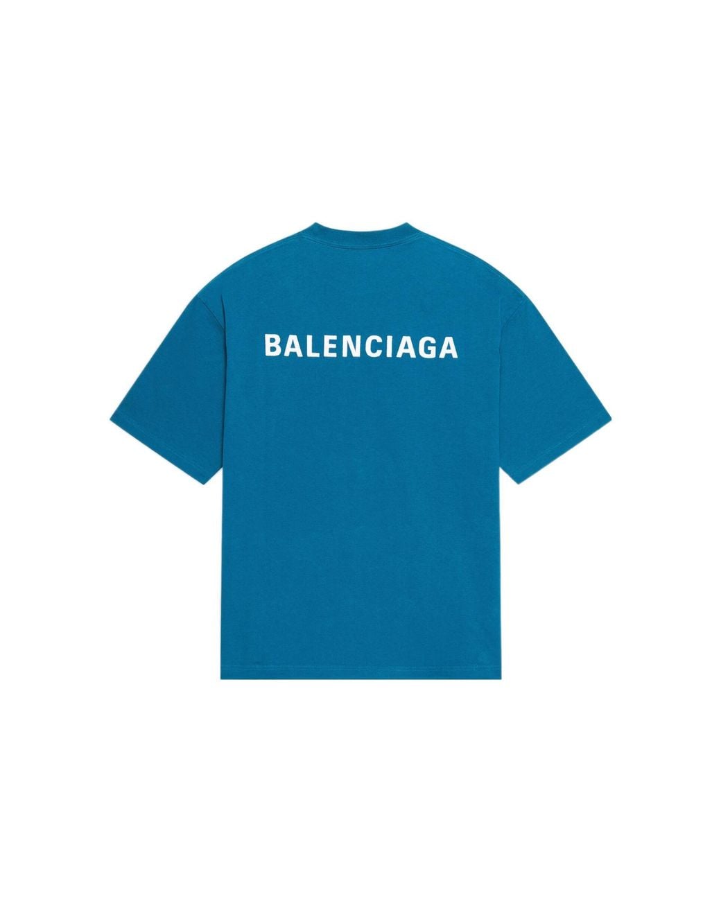 Balenciaga Blue Logo T-Shirt Medium Fit for men