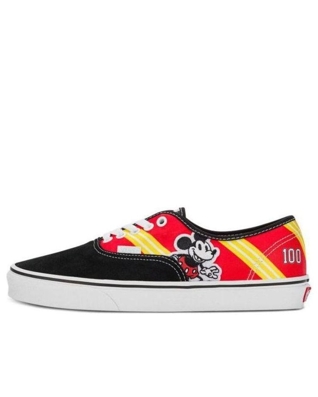 Vans X Disney Authentic 100Th Anniversary Multi' in Red | Lyst UK