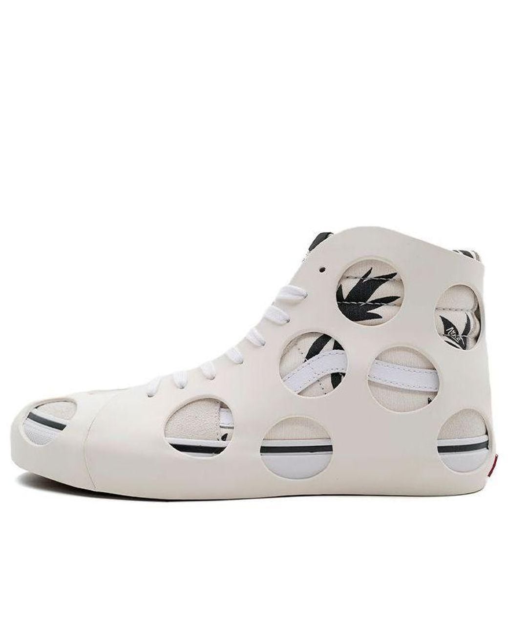 Vans White Sk8-Hi Cage Vlt Lx 'Polka Dot Checkered for men