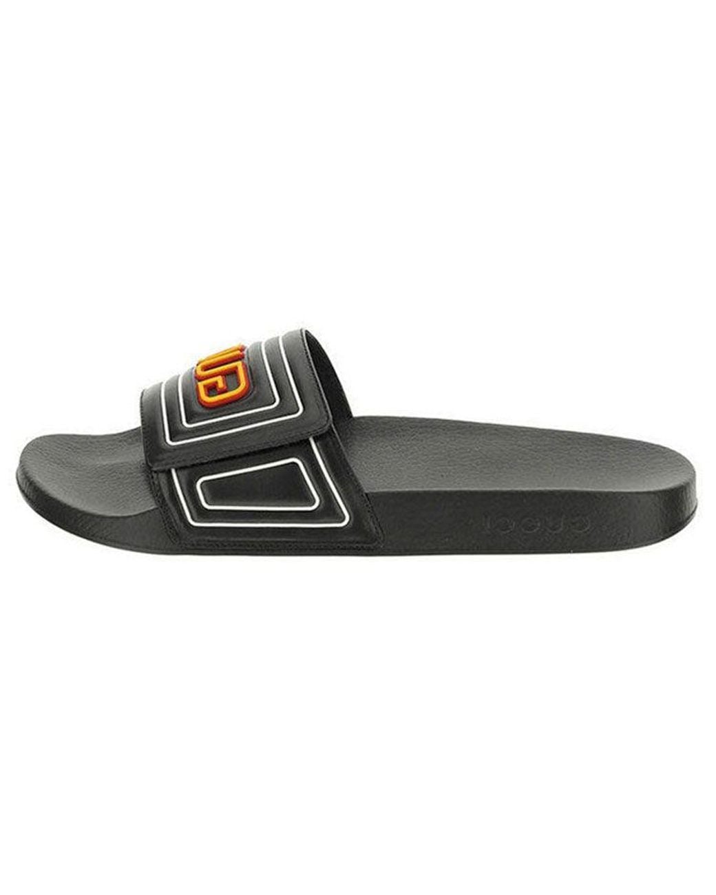Gucci Black Slide Logo for men