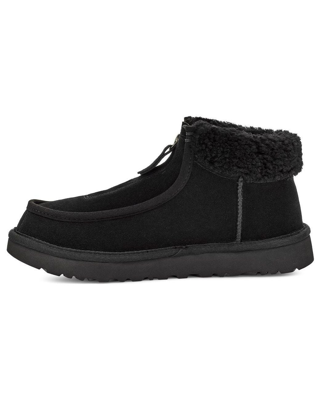 Ugg Black (Wmns) Funkarra Suede Fur Collar Zip