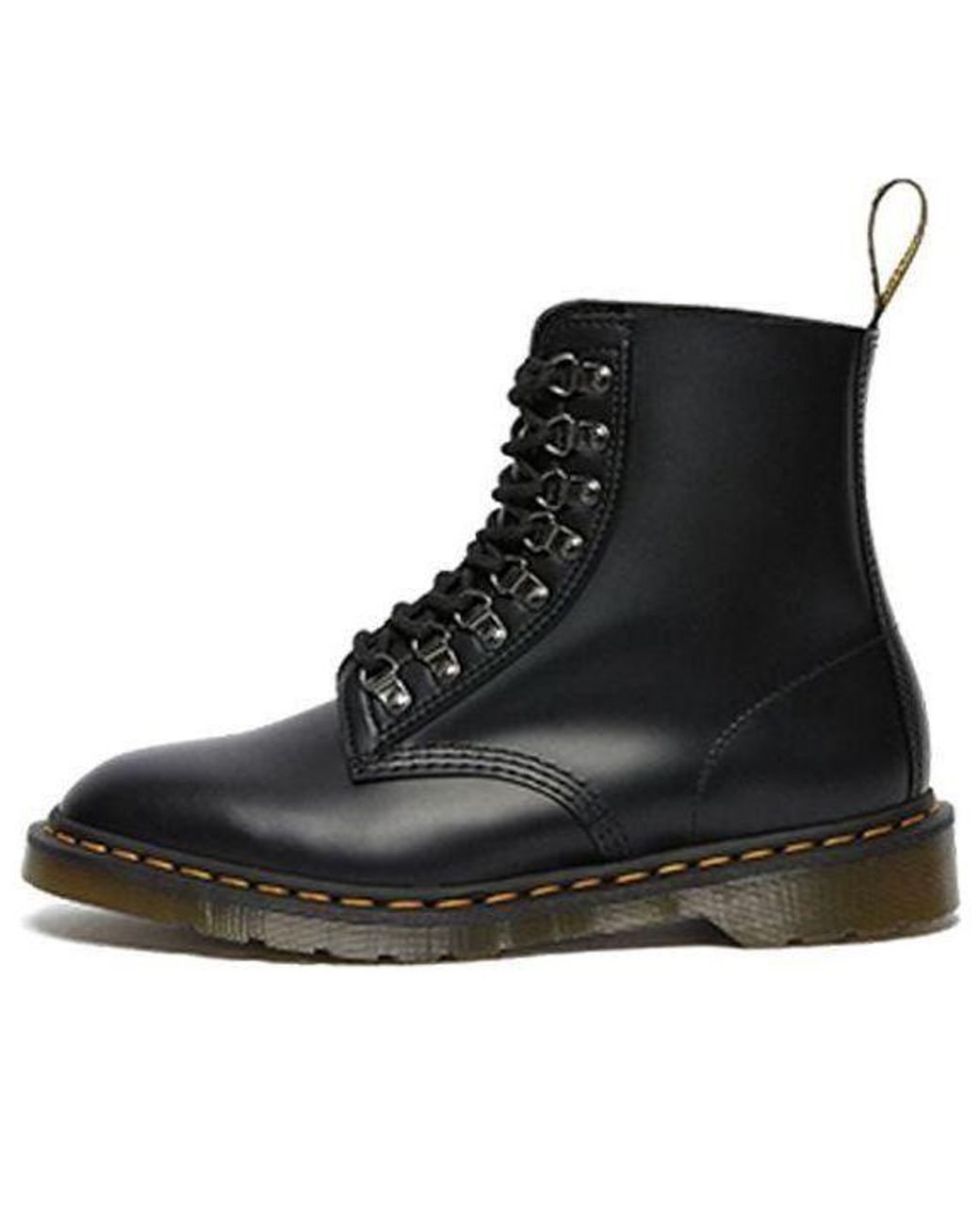Dr. Martens Black 1460 Pascal Verso Smooth Leather Lace Up Boots