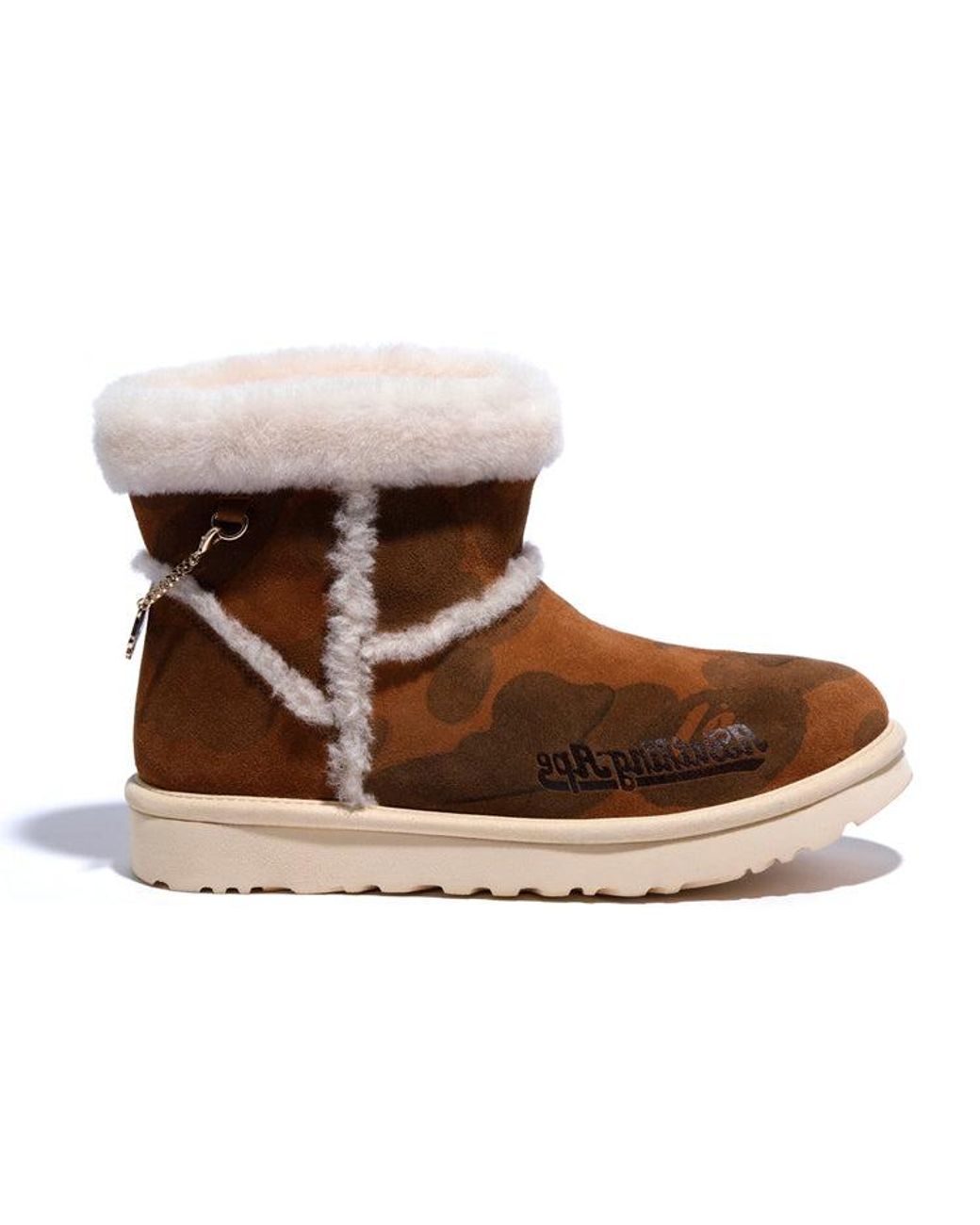 Ugg Brown X Bape Classic Mini Fleece Lined for men
