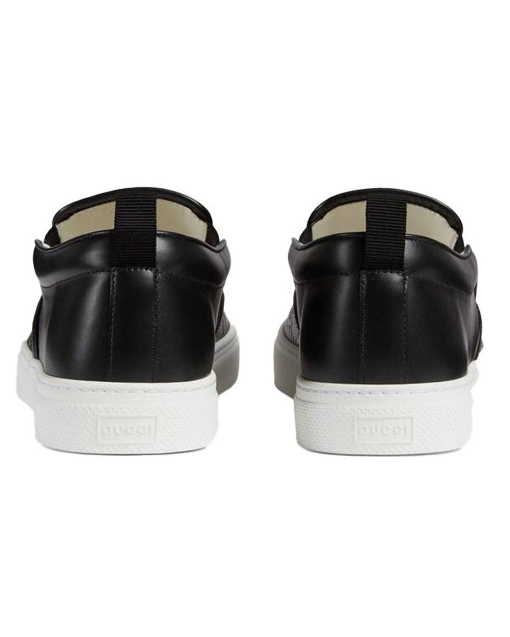 Gucci Black Slip-On 'Gg Embossed for men