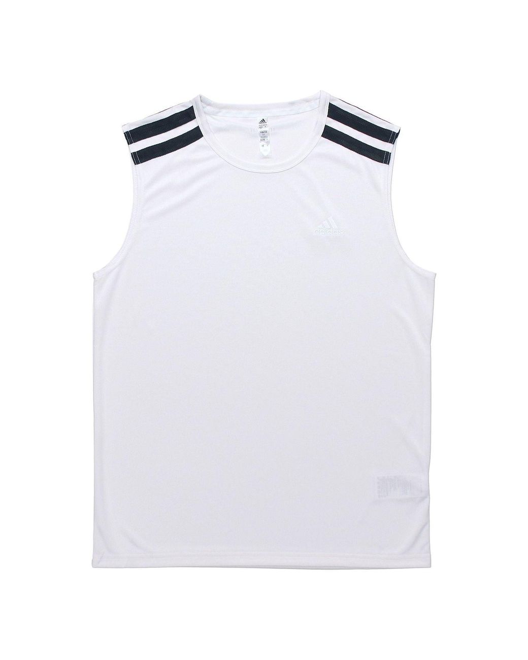Adidas White All World Sl 2.0 Basketball Vest for men
