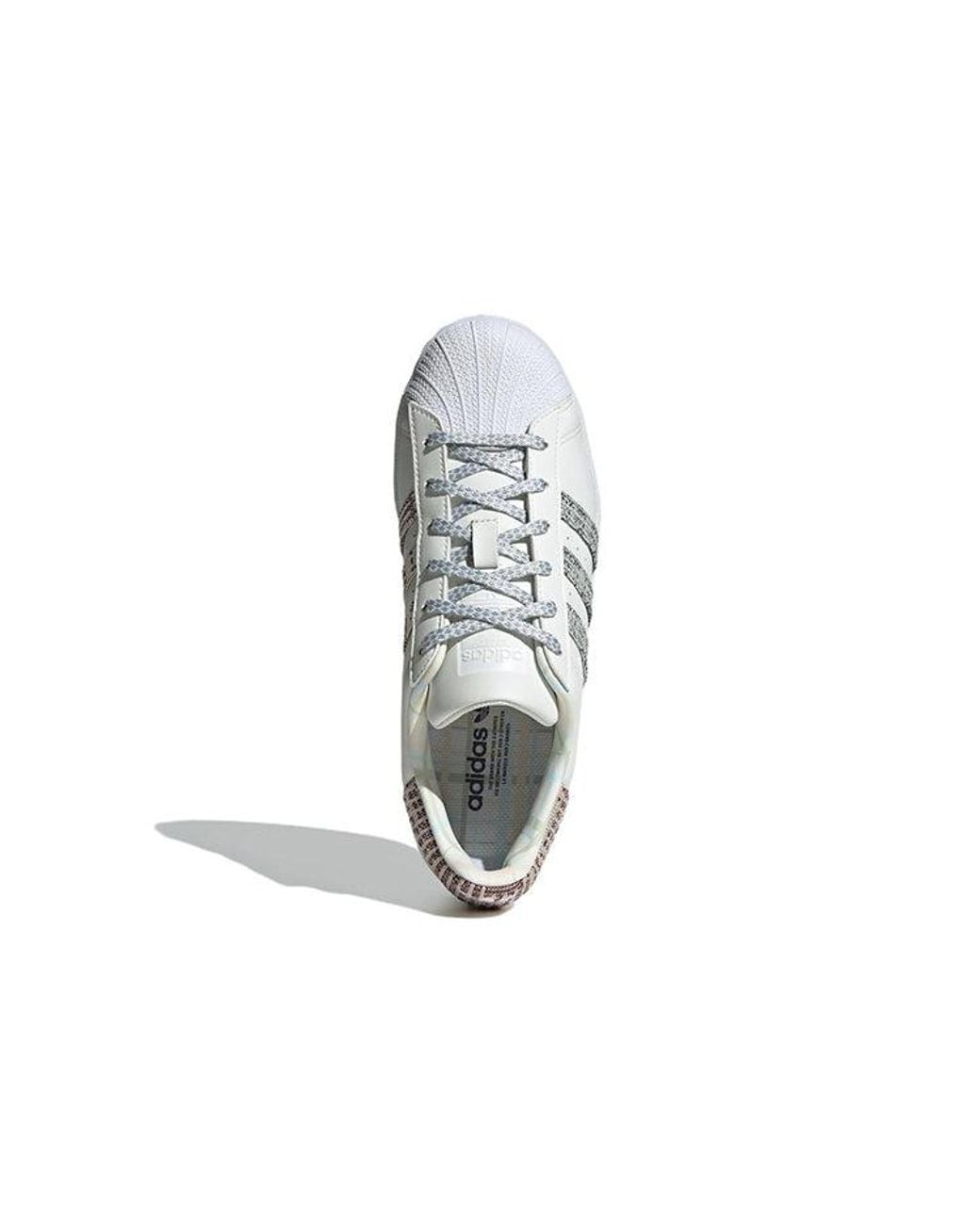 Adidas White (Wmns) Superstar Shoes 'Plaid'