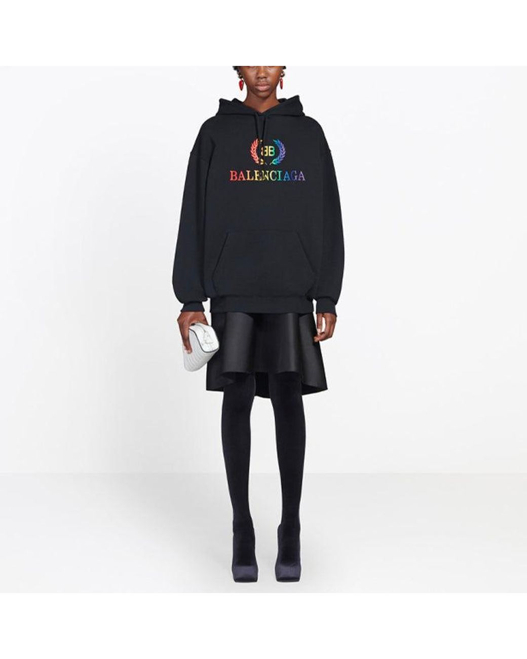 Balenciaga Blue (Wmns) Embroidered Hoodie