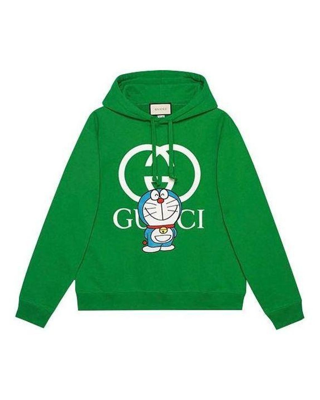 Gucci Green X Doraemon Cotton Hoodie for men