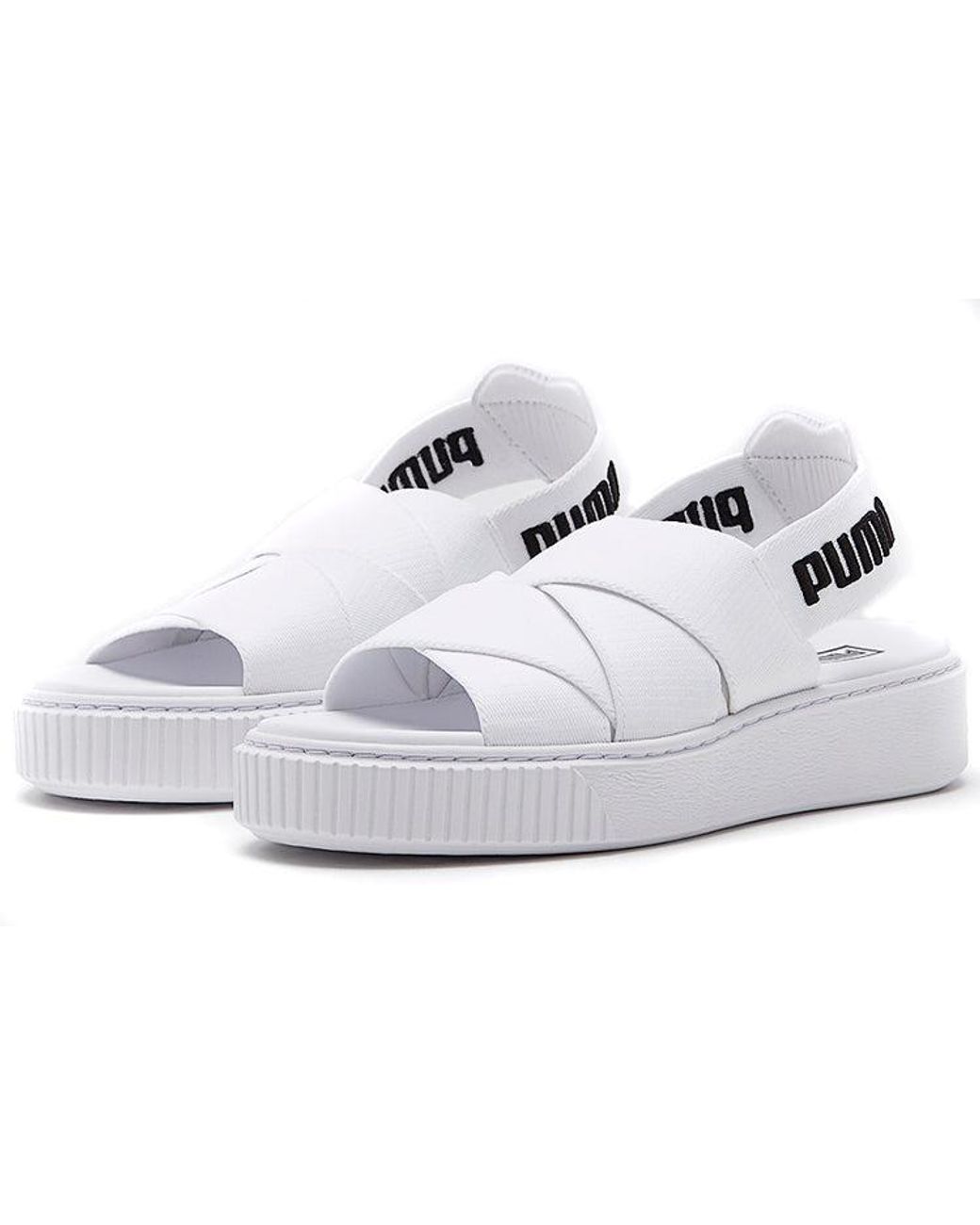 PUMA White (Wmns) Platform Trace Sports Sandals