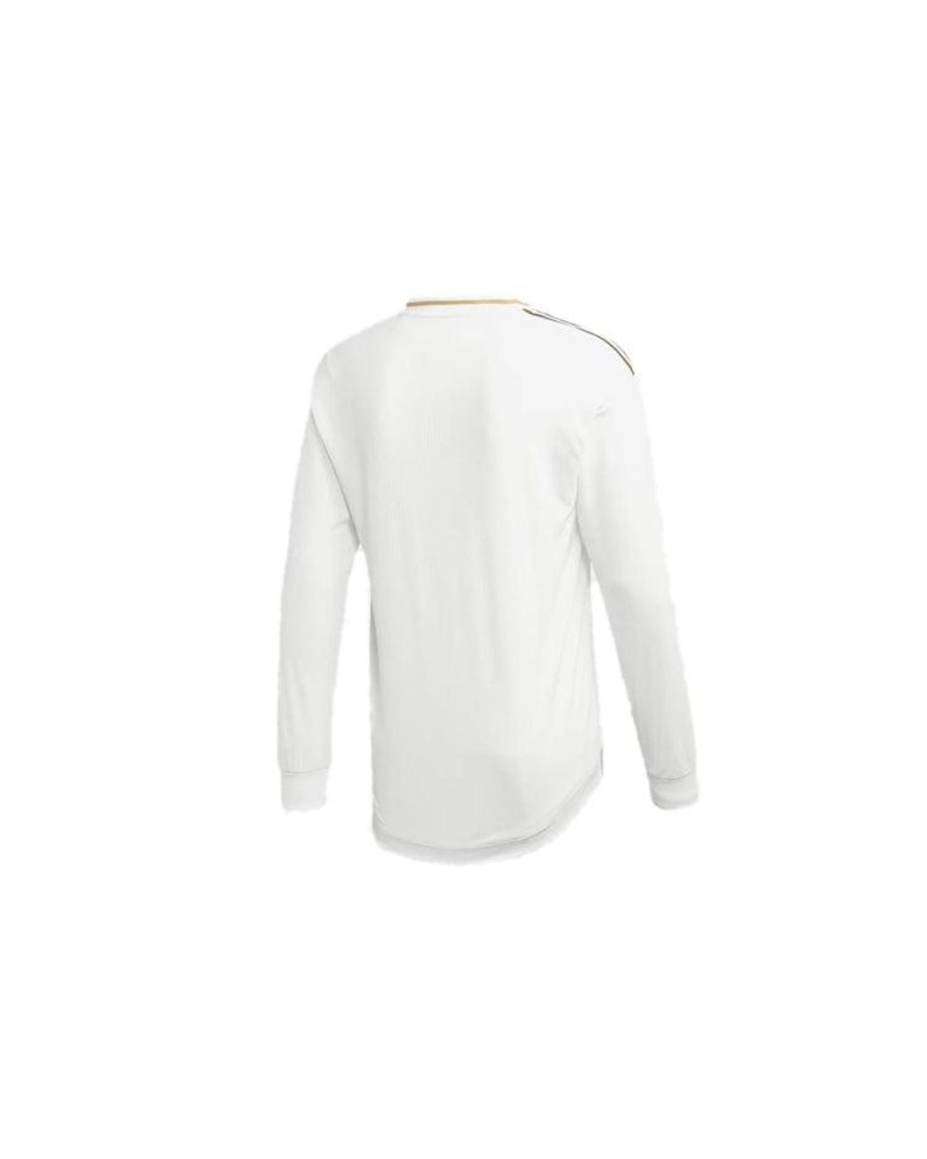 Adidas White Real Madrid 19-20 Season Player Edition Alphabet Logo Stripe Sports Soccer/Football Long Sleeves Jersey for men