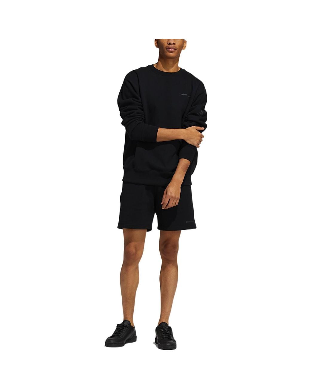 Adidas Originals X Pharrell Williams Crossover Casual Solid Color Breathable Sports Shorts Black for men