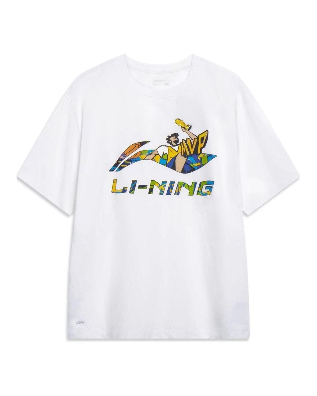 Li-ning White Hoops Graphic T-Shirt for men