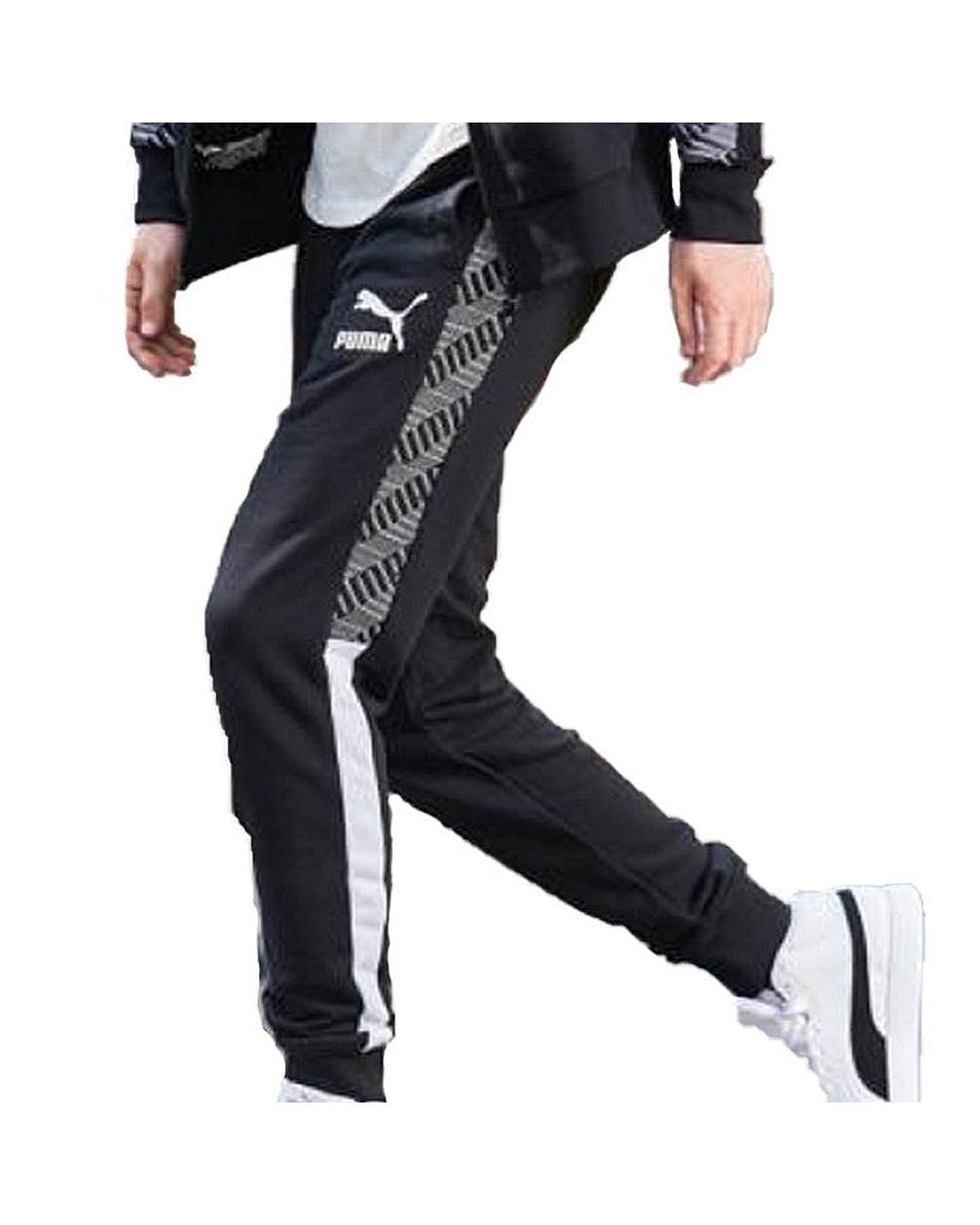 PUMA Black T7 Track Pants Aop Tr for men