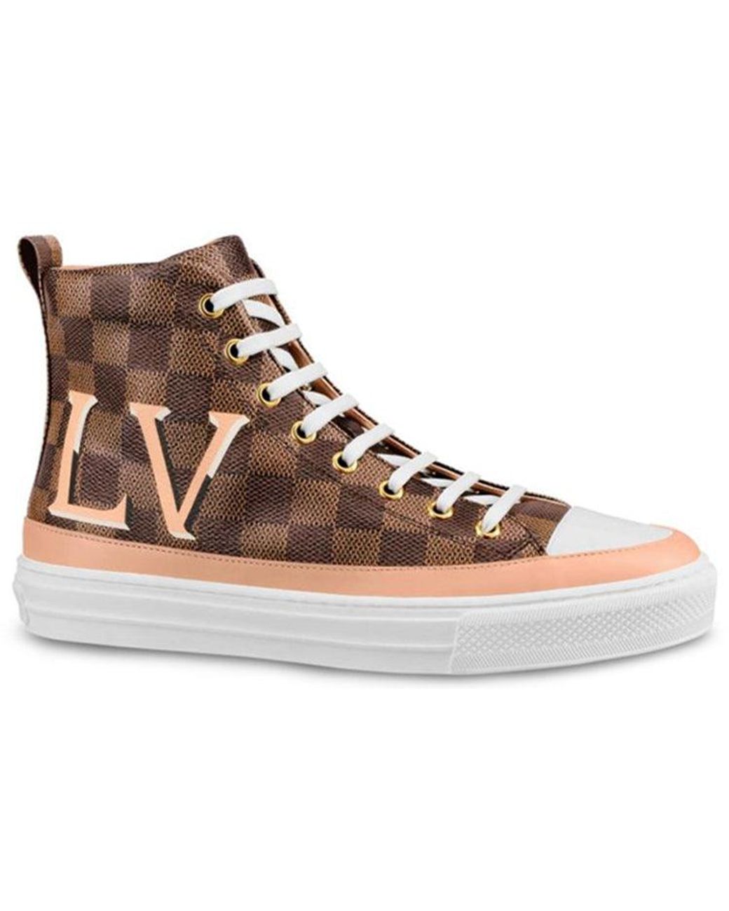 Louis Vuitton Lv Stellar Damier High-top Sports Shoes in Brown | Lyst