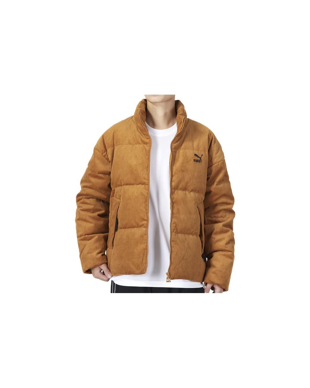 PUMA Brown Classics Oversized Short Polyball Puffer Winter Jacket for men
