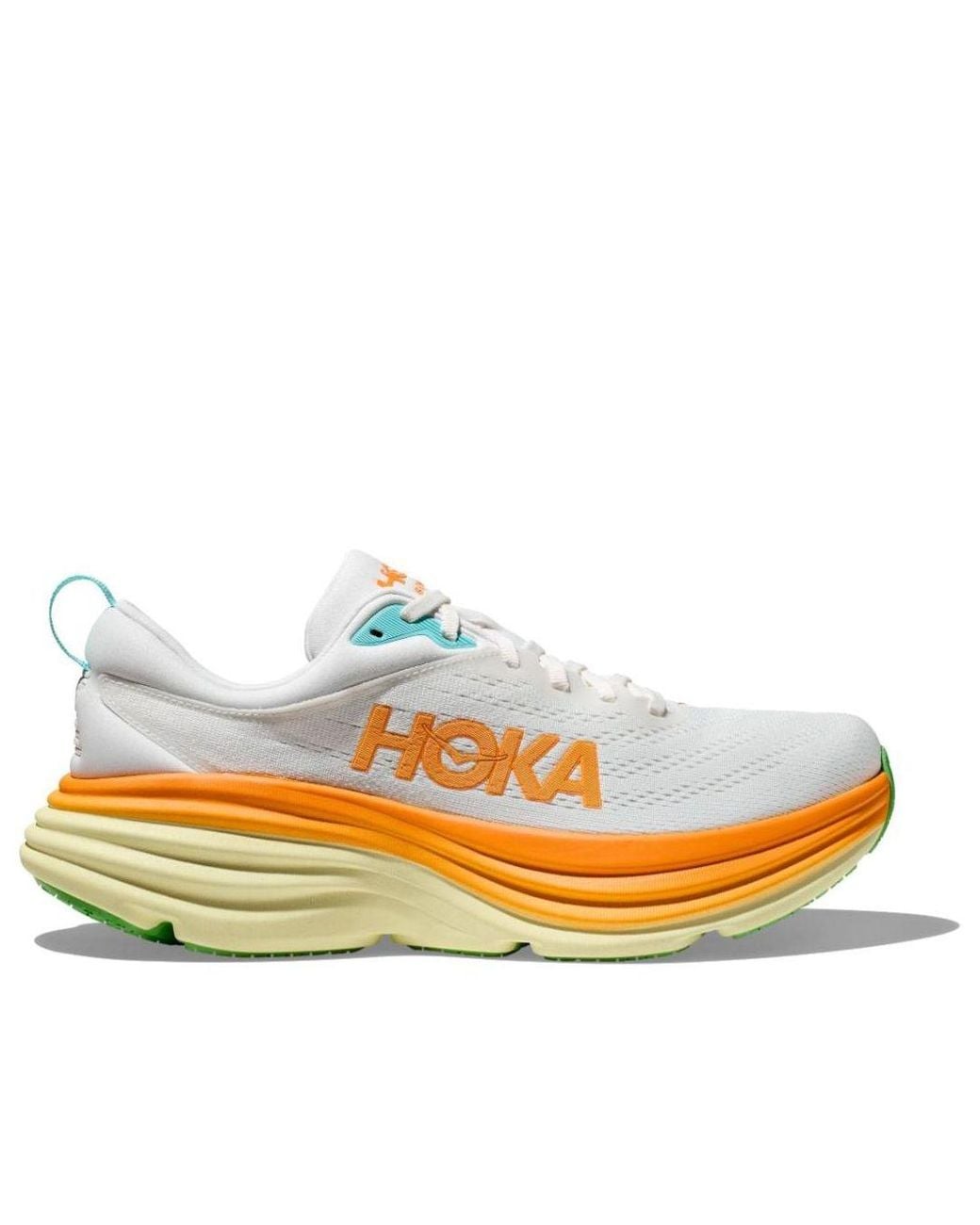 Hoka One One White Bondi 8 'Blanc De Blanc Solar' for men