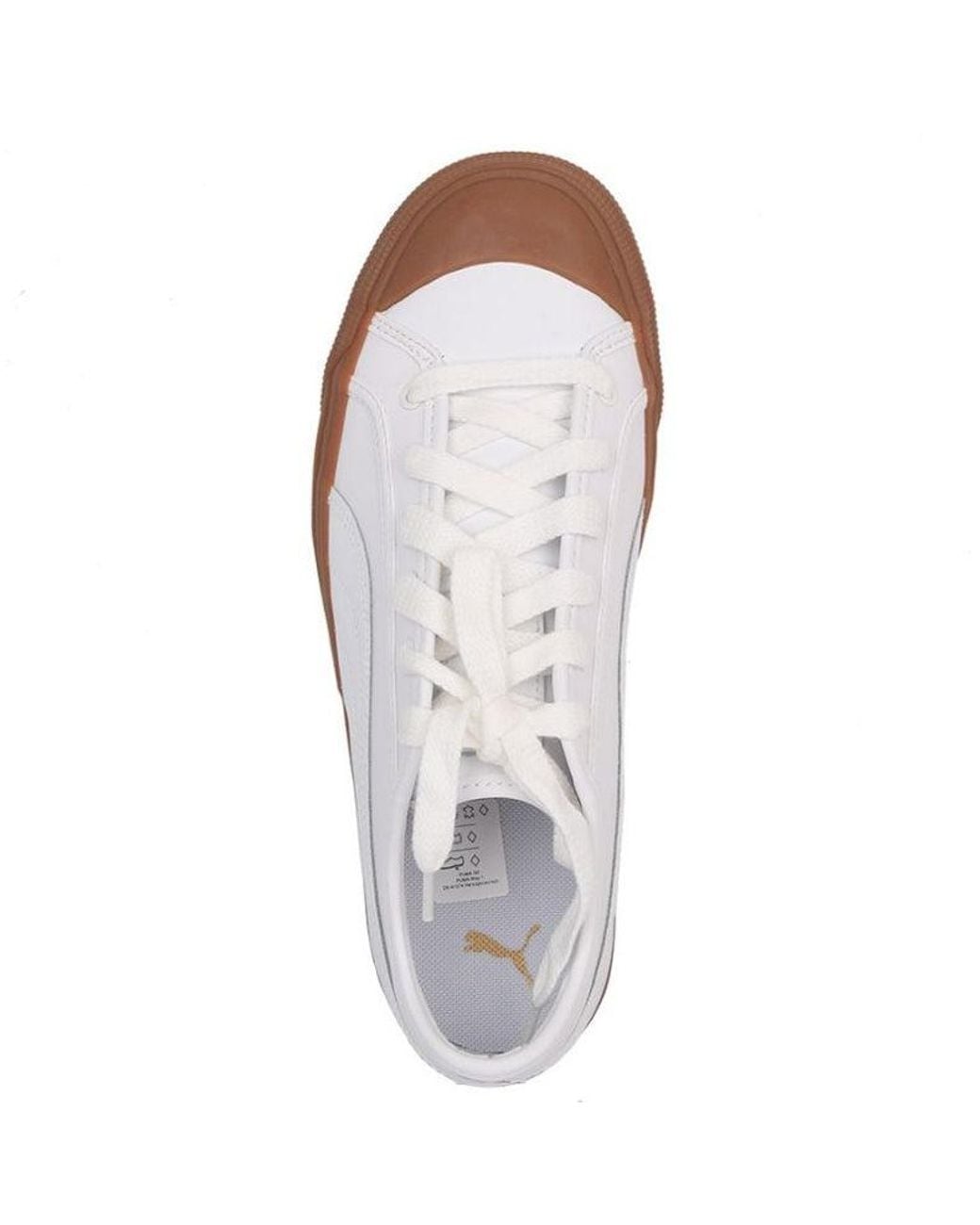 PUMA White Capris Leather Skateboarding Sneakers for men