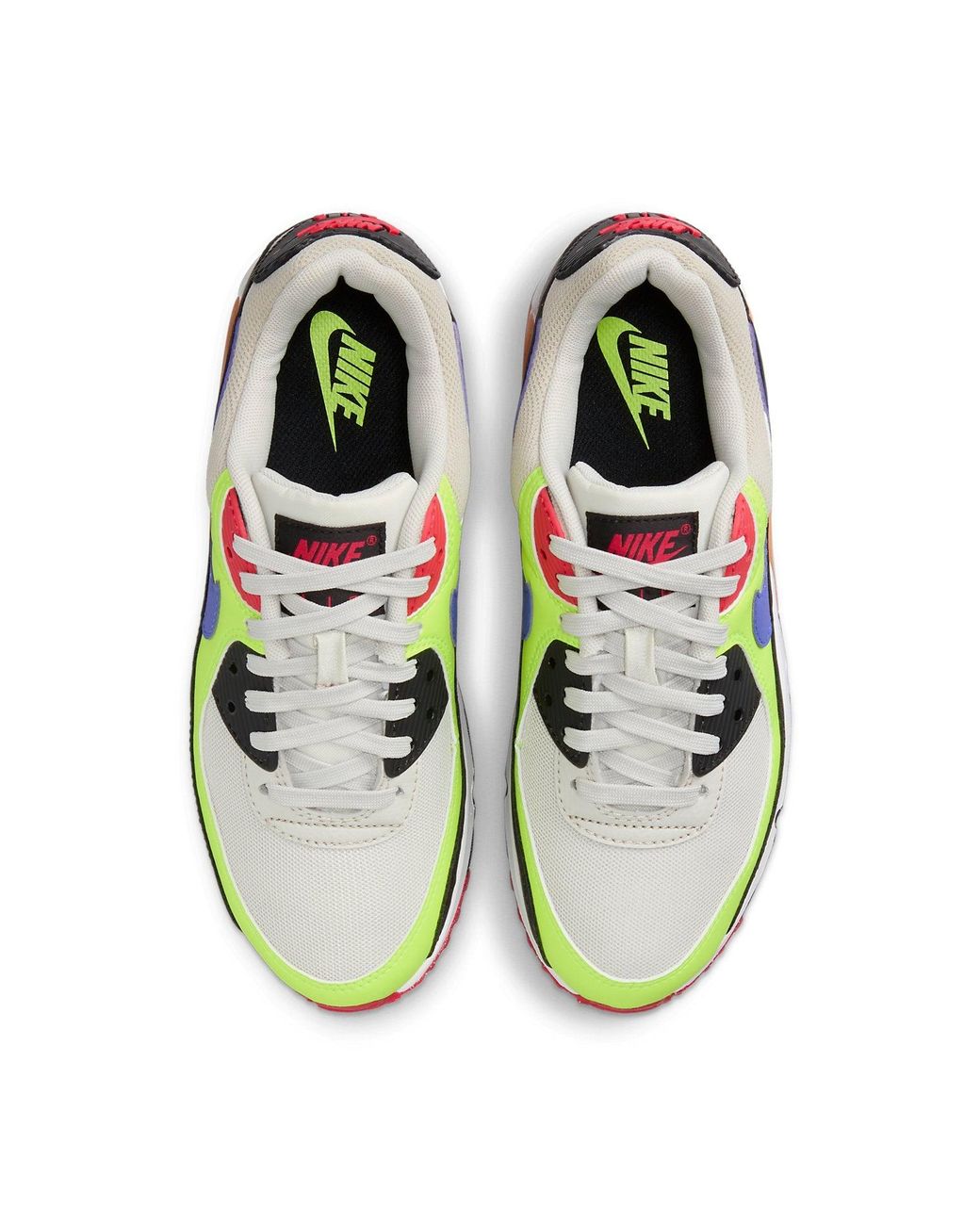 Nike White (Wmns) Air Max 90 'Volt Light Bone Ultramarine'