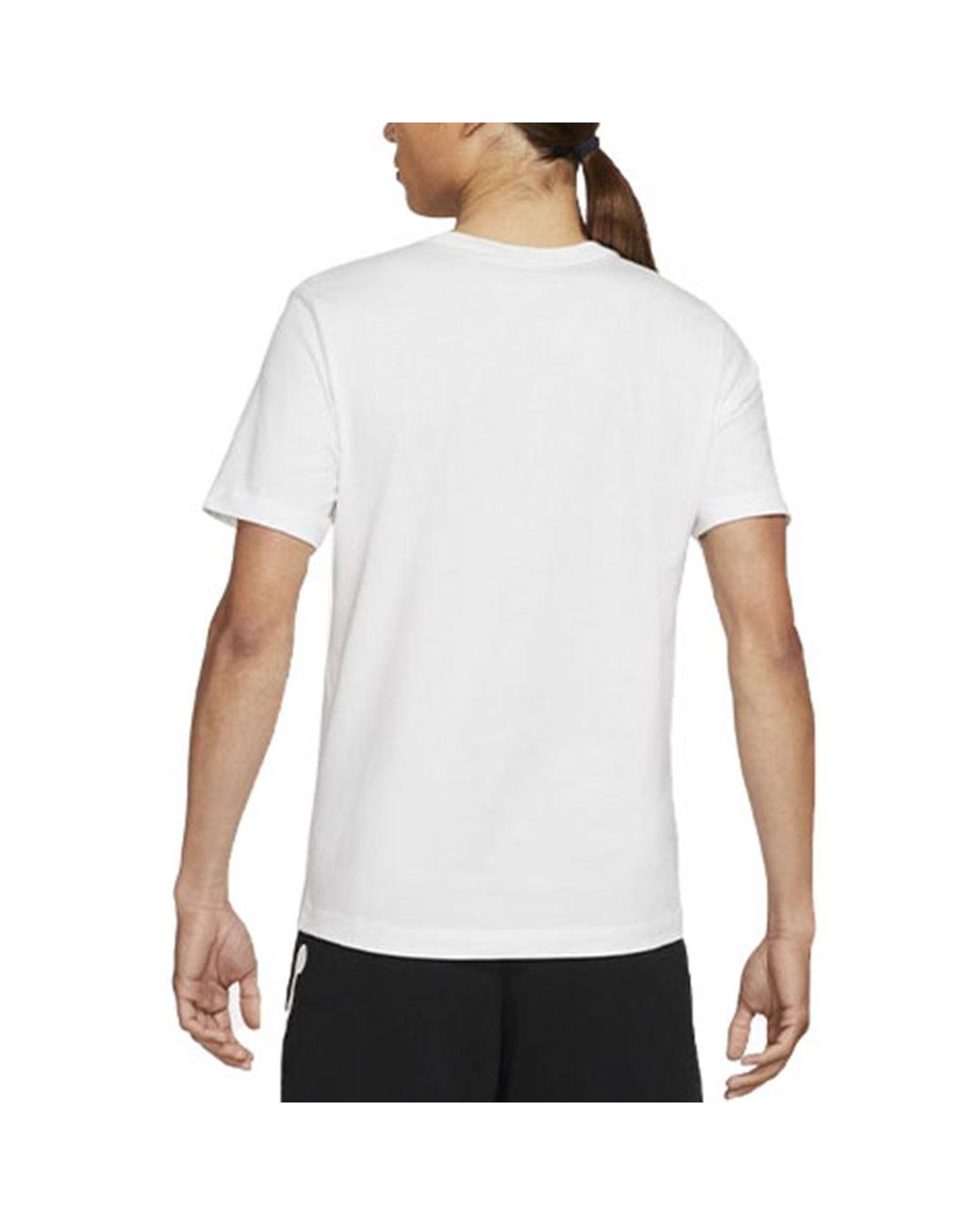 Nike White Jumpman Logo Embroidery Sports Round Neck Short Sleeves T Shirt S for men