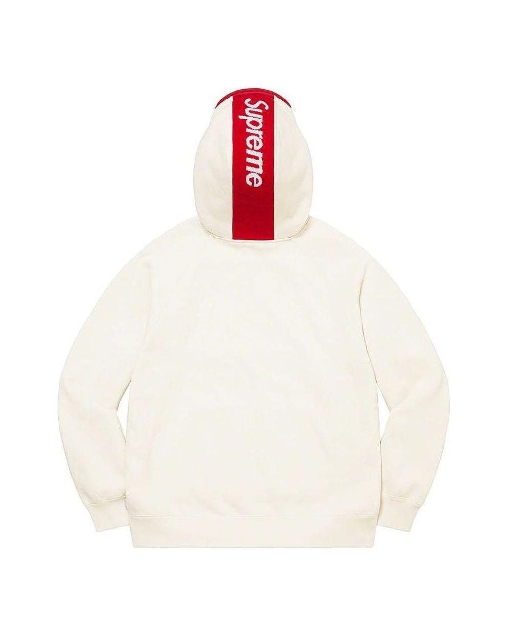 Supreme White Brim Zip Up Hooded Sweatshirt for men
