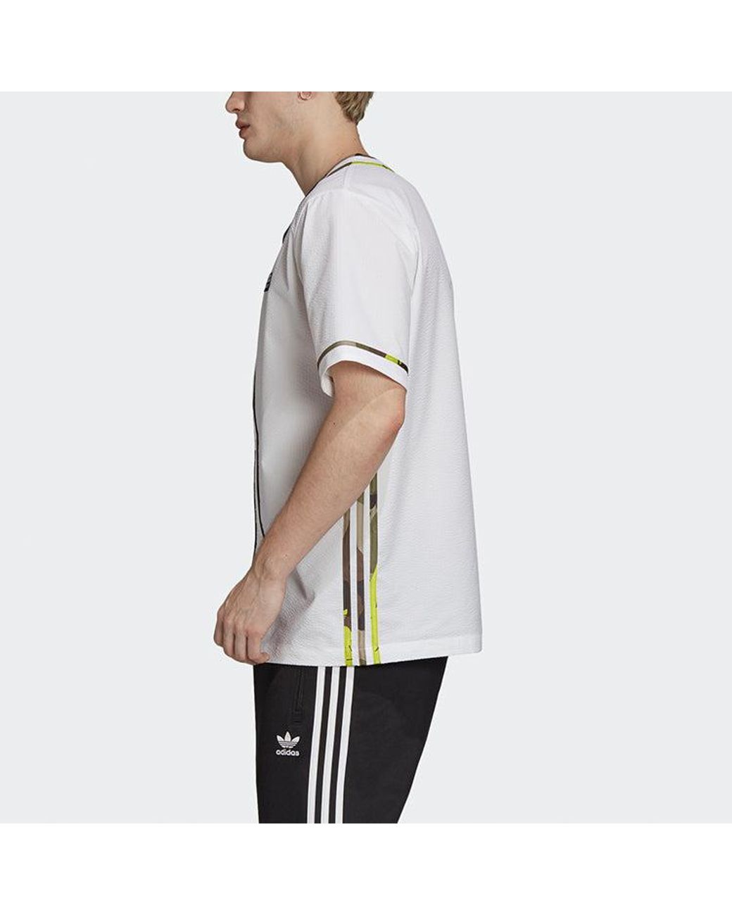 Adidas Blue Originals Sports Casual Short Sleeve Shirt for men