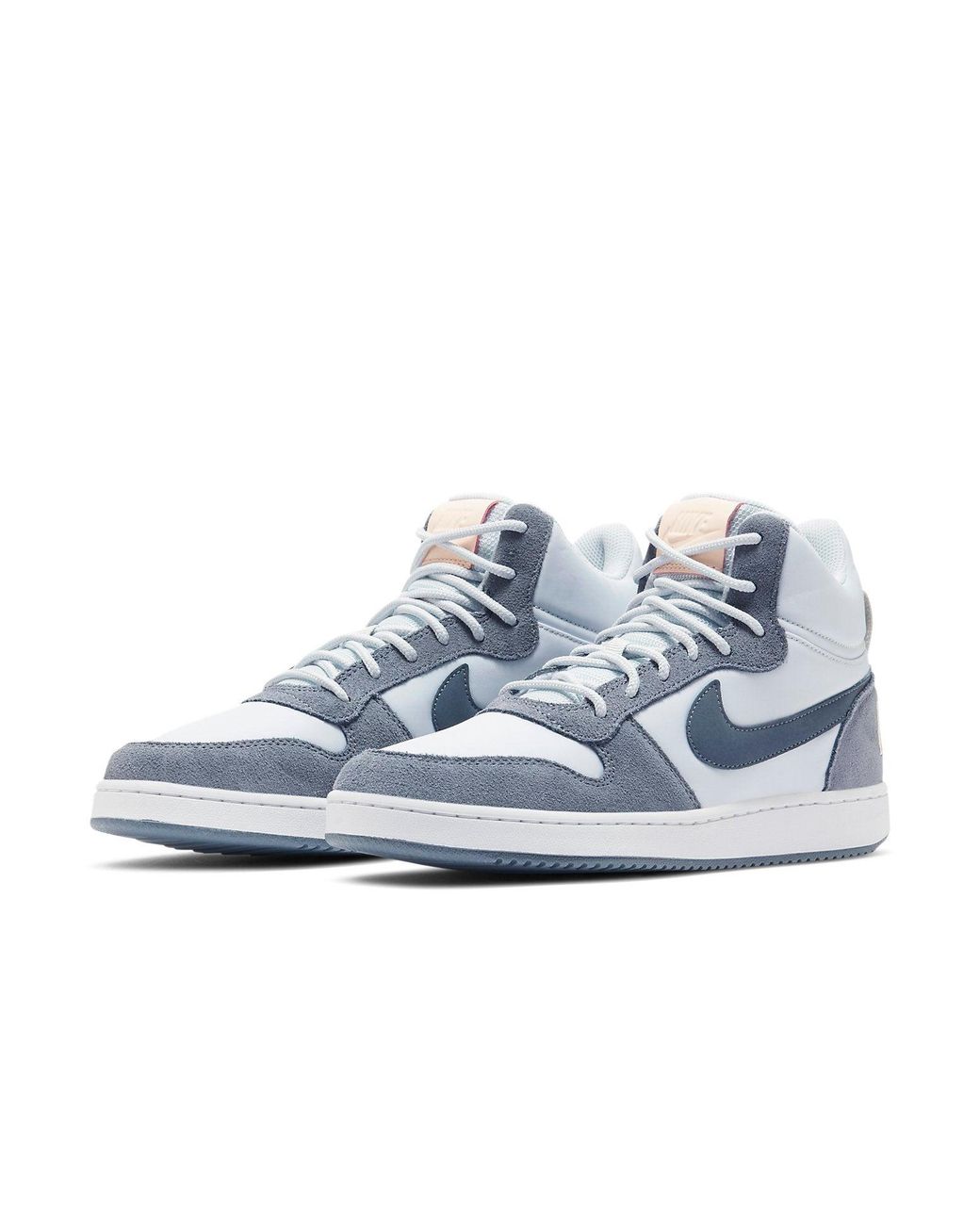 Nike Blue (Wmns) Court Borough Mid Premium 'Pure Platinum'