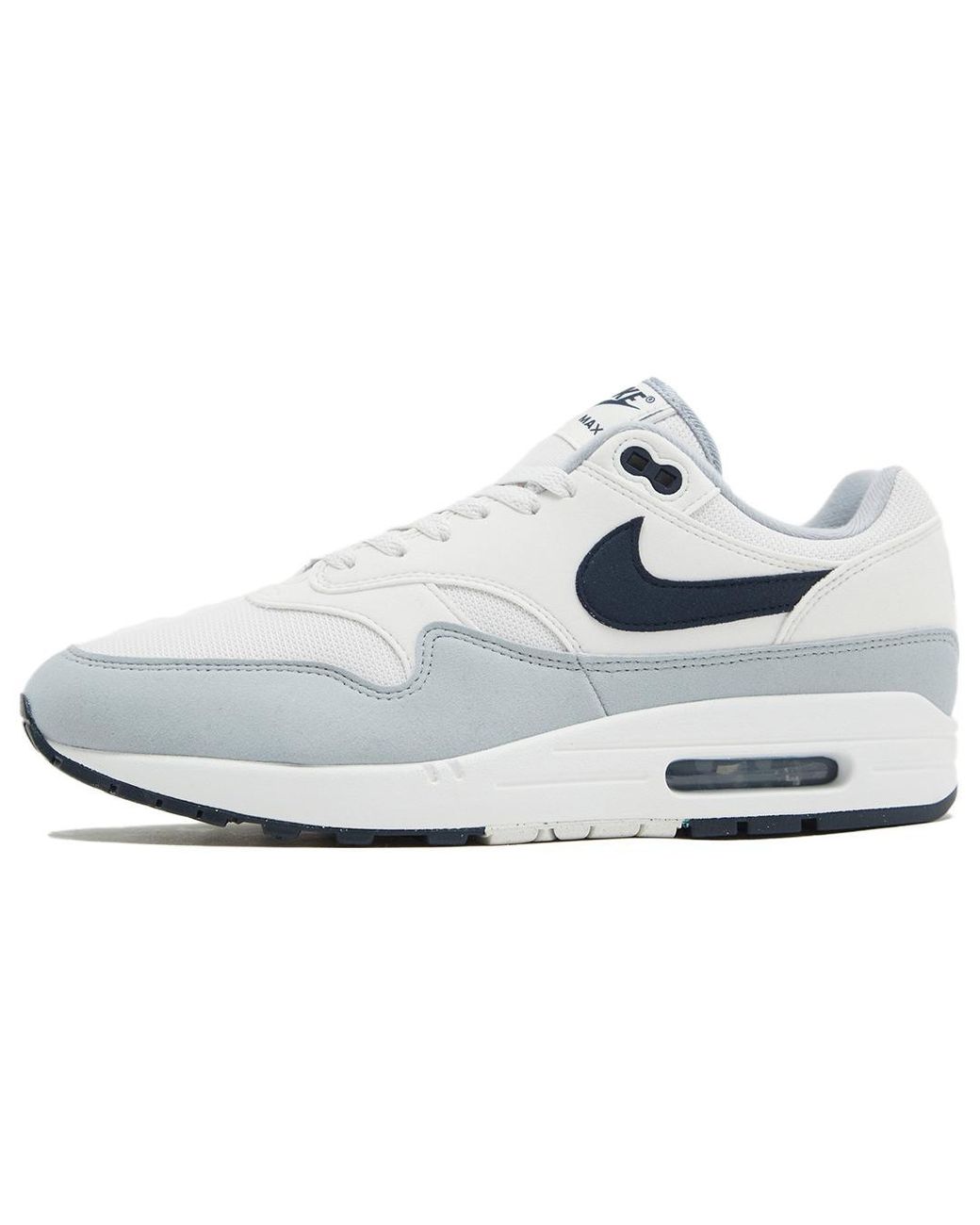 Nike White Air Max 1 'Pure Platinum Dark Obsidian' for men