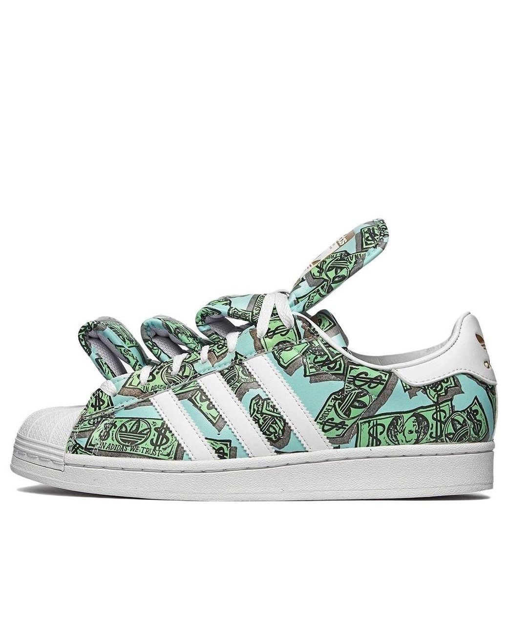Adidas Blue Jeremy Scott X Superstar 'Money' for men