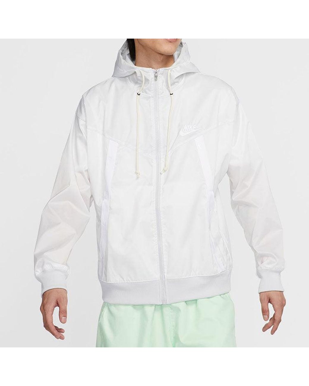 Nike White Sportswear Windrunner Jacket for men