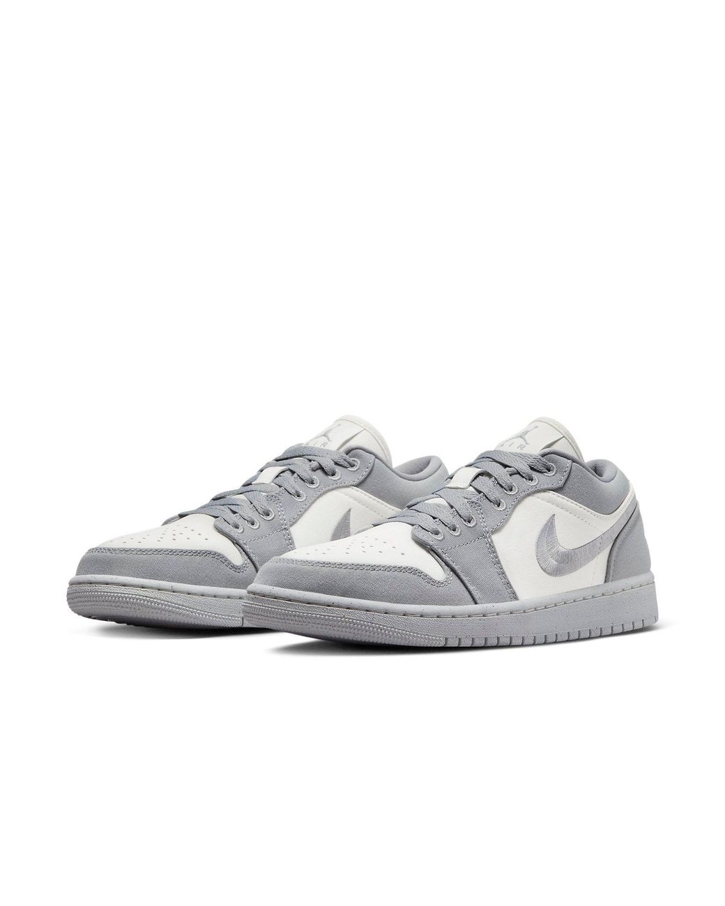 Nike Gray Air Jordan 1 Low Canvas Low-top Trainers 9.