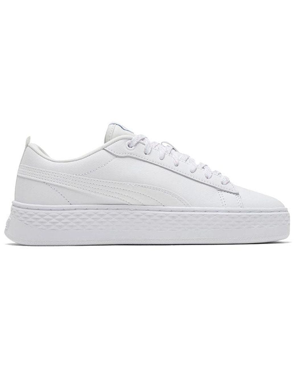 PUMA White (Wmns) Smash Platform Q4 Polka