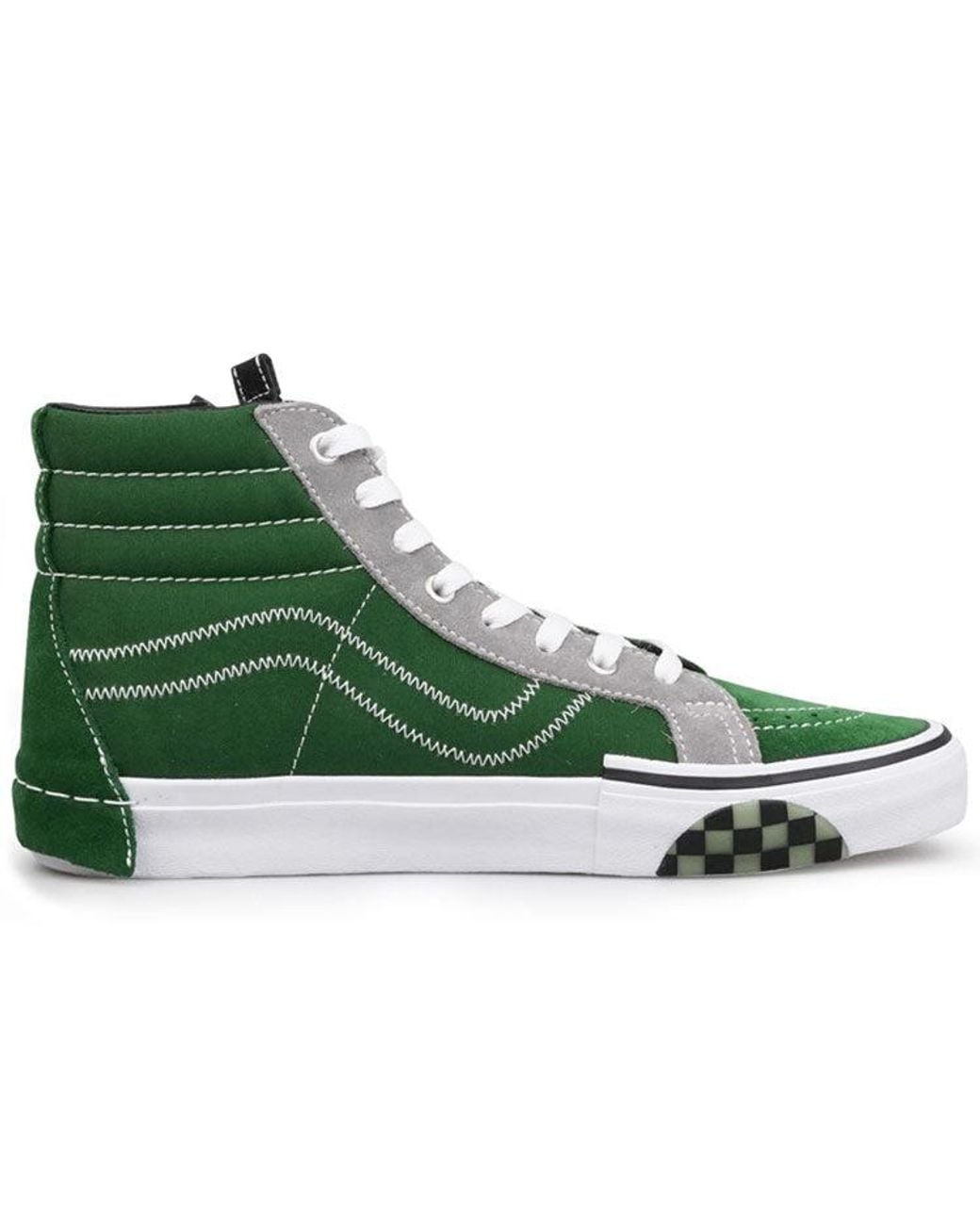 Vans Green Florals Sk8-Hi Reissue Cap Shoes for men