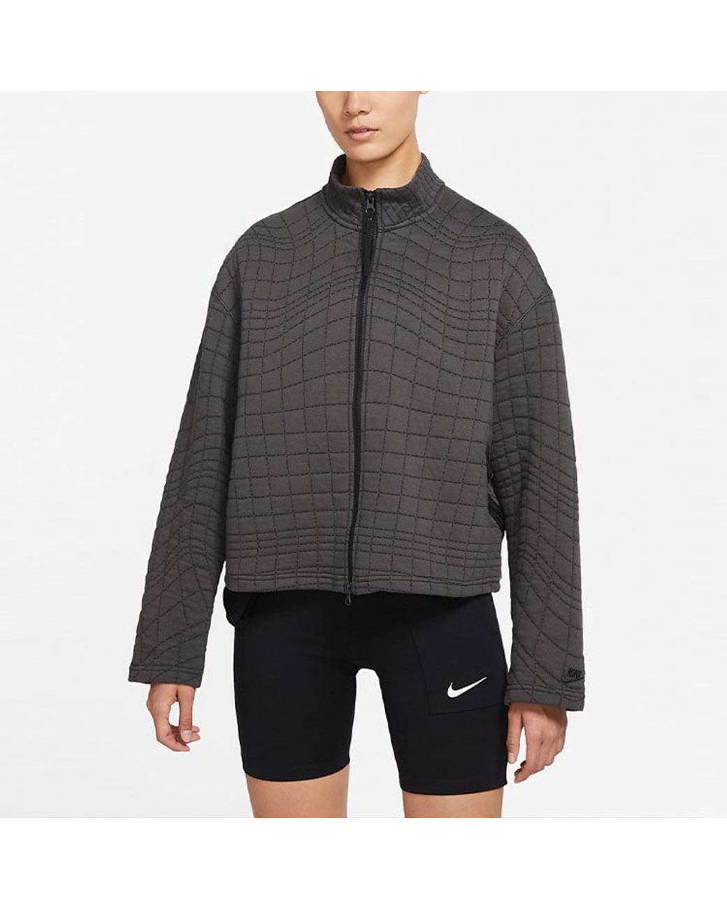 Nike Gray (Wmns) Ss22 Full-Length Zipper Cardigan Jacket