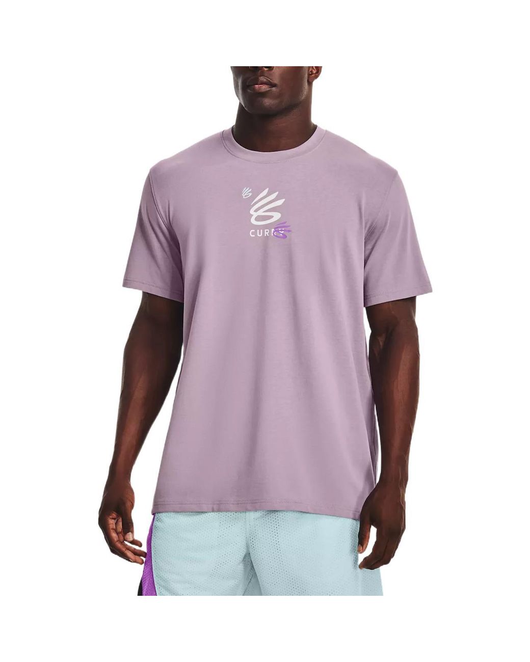 Under Armour Purple Curry 3's Hvyweight T-Shirt 'Lilac' for men