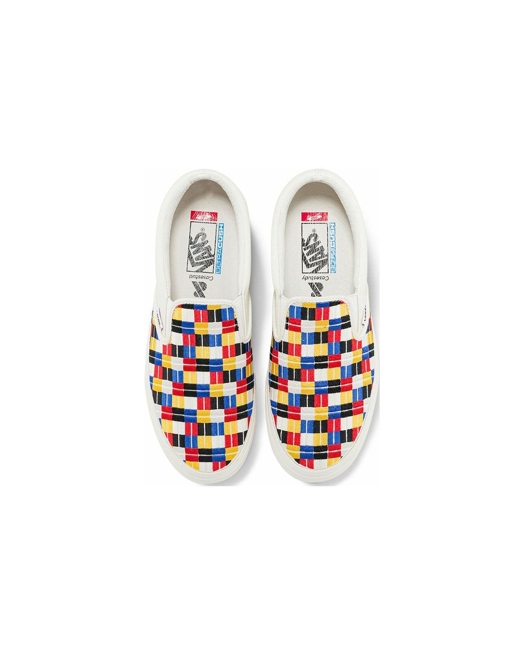 Vans White Classic Slip-On Vlt Lx X Casestudy 'Multi Cherkered' for men