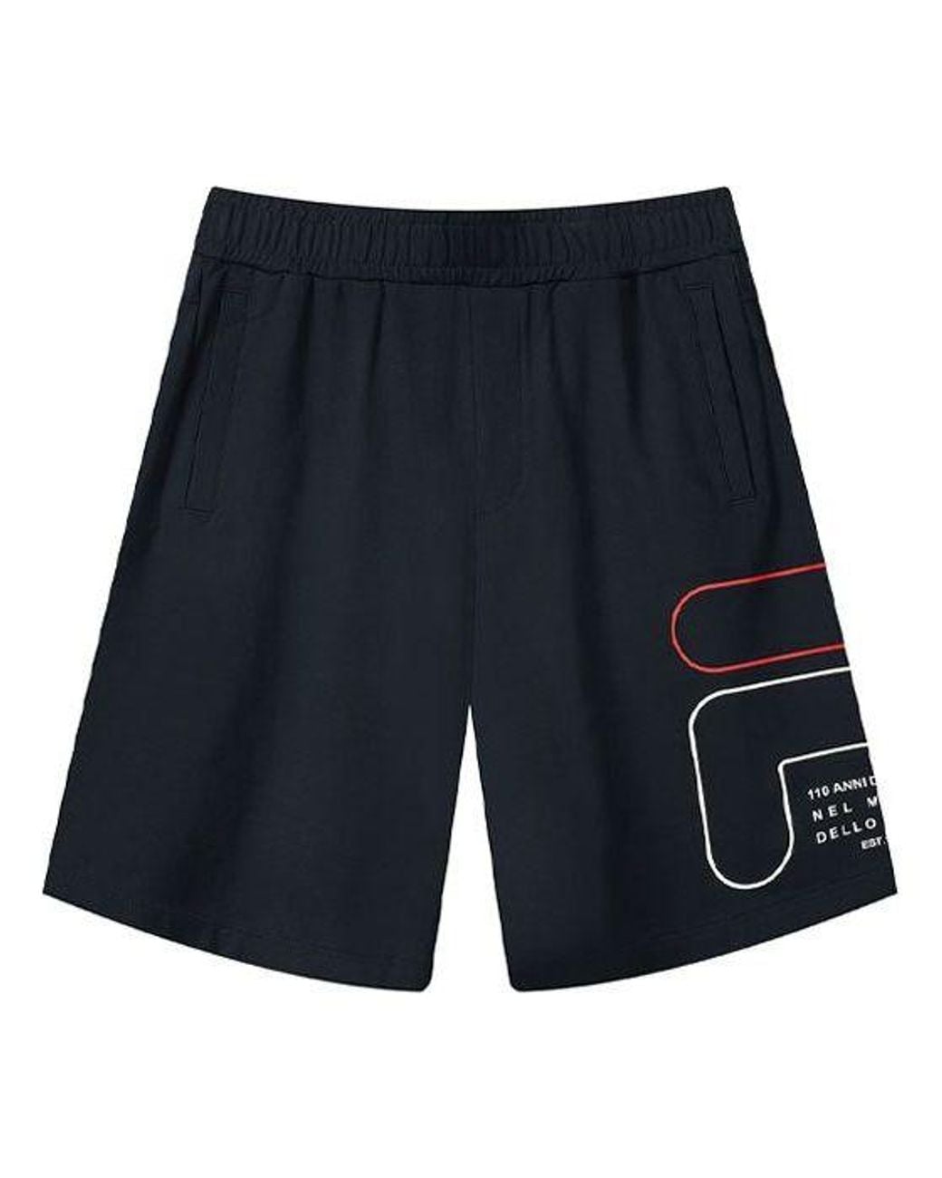 Fila Blue Alphabet Logo Knit Casual Sports Shorts for men
