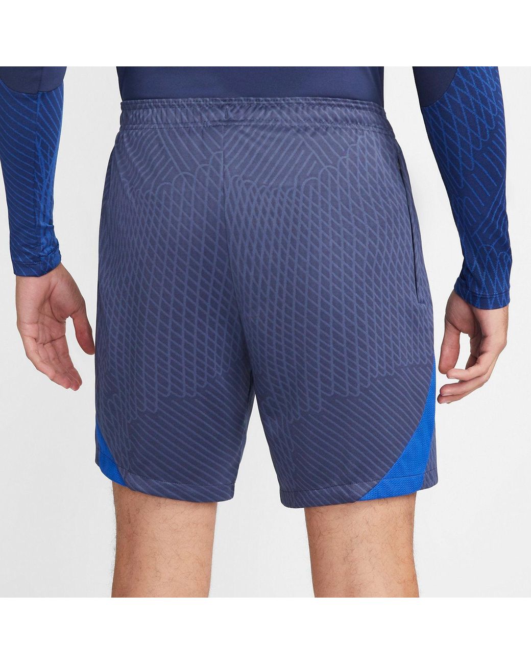 Nike Blue Dri-Fit Fff Strike Knit Football Shorts for men