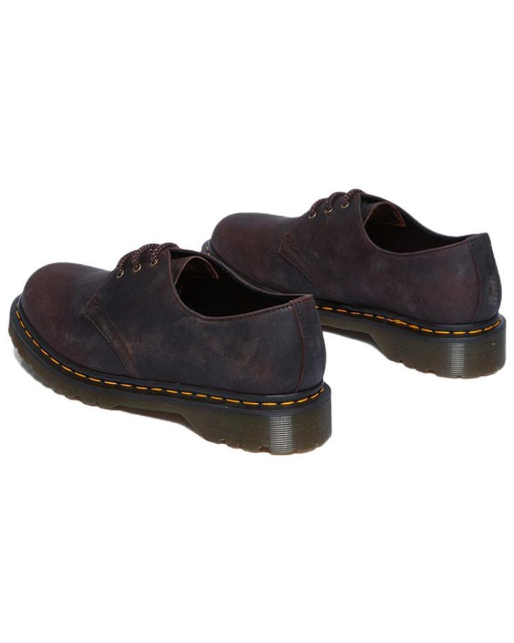 Dr. Martens Brown 1461 Waxed Full Grain Leather Oxford Shoes 'Chestnut'
