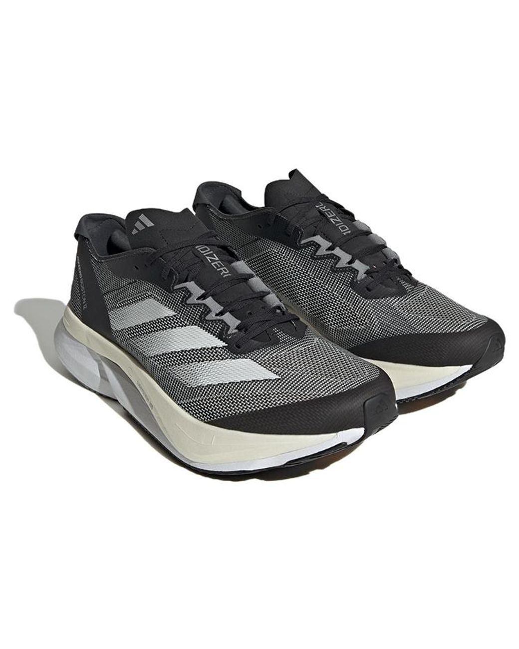 Adidas Black Adizero Boston 12 'Carbon' for men
