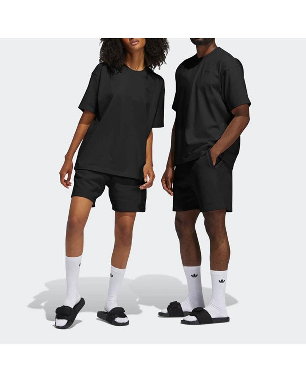 Adidas Black X Pharrell Drawstring Lacing Shorts for men