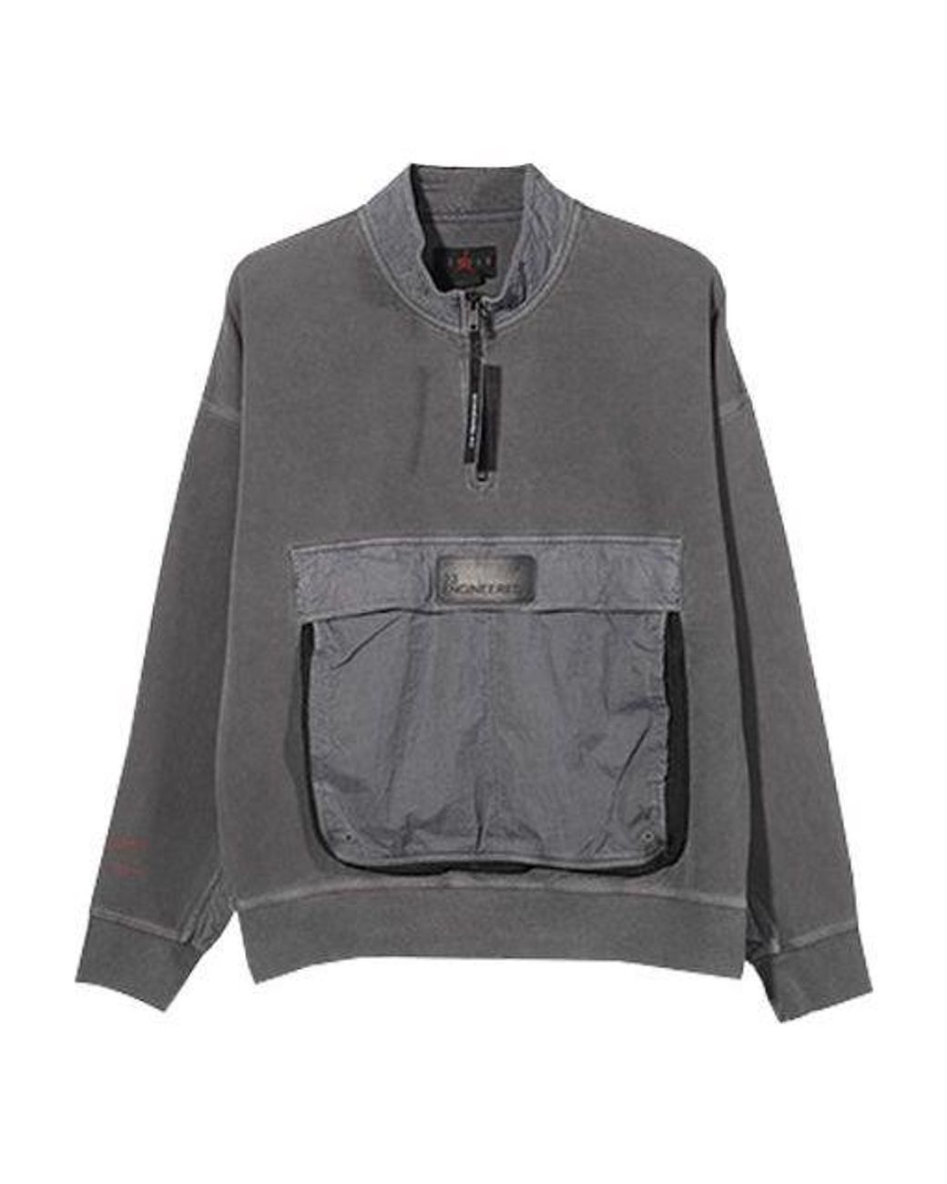 Nike Gray 23 Engineered Half Zip Open Sweatshirt For for men