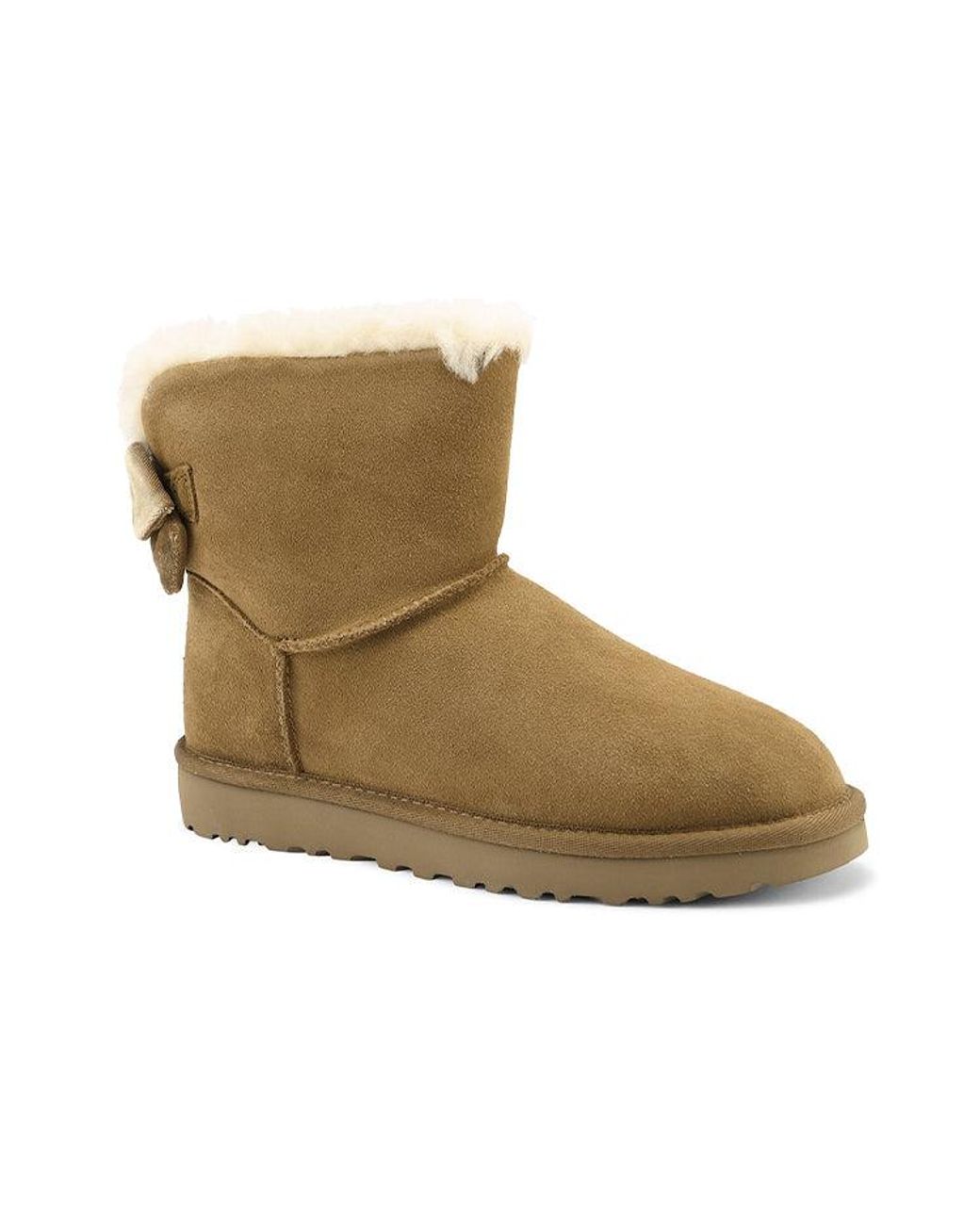 Ugg Brown (Wmns) Mini Bailey Bow Velvet Ribbon 2.0