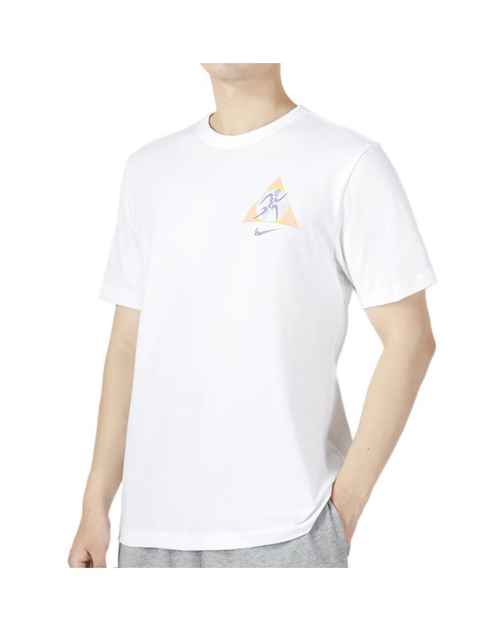 Nike White Logo Pattern Printing Casual Short Sleeve T-Shirt for men