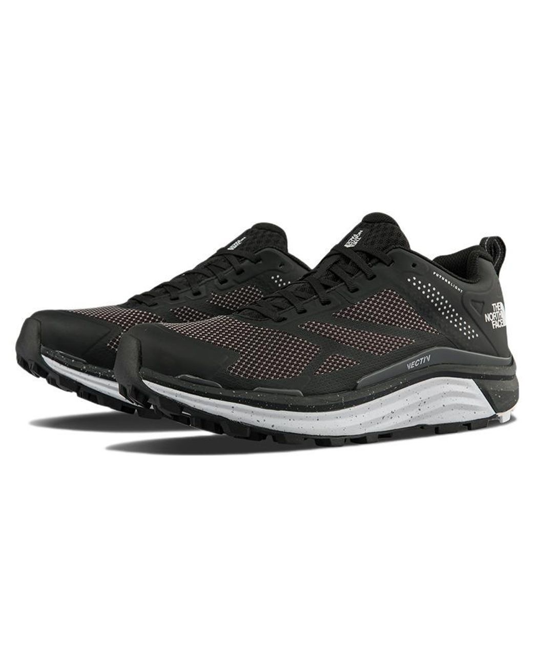 The North Face Black Vectiv Taraval Hiking Shoes 'Tnf Tnf' for men
