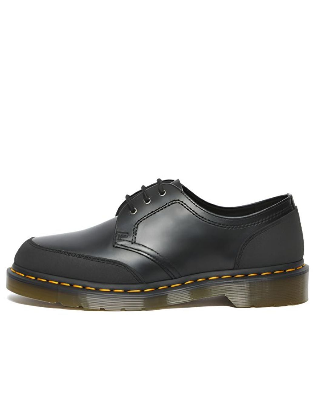 Dr. Martens Black 1461 Guard Panel Leather Shoes for men