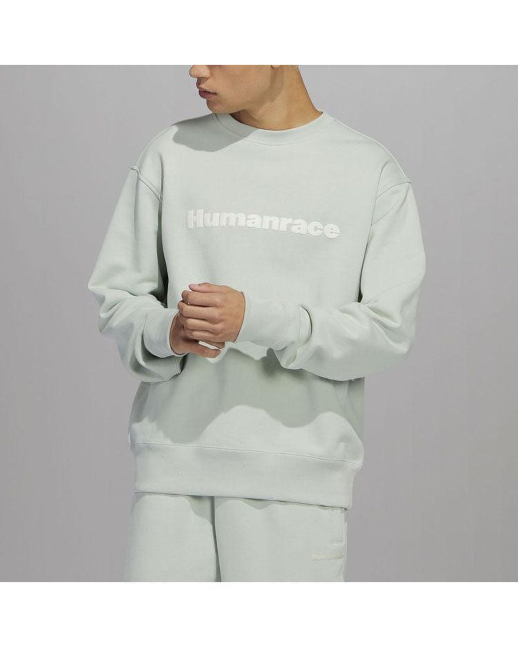 Adidas Green X Pharrell Humanrace Logo Sweatshirt for men