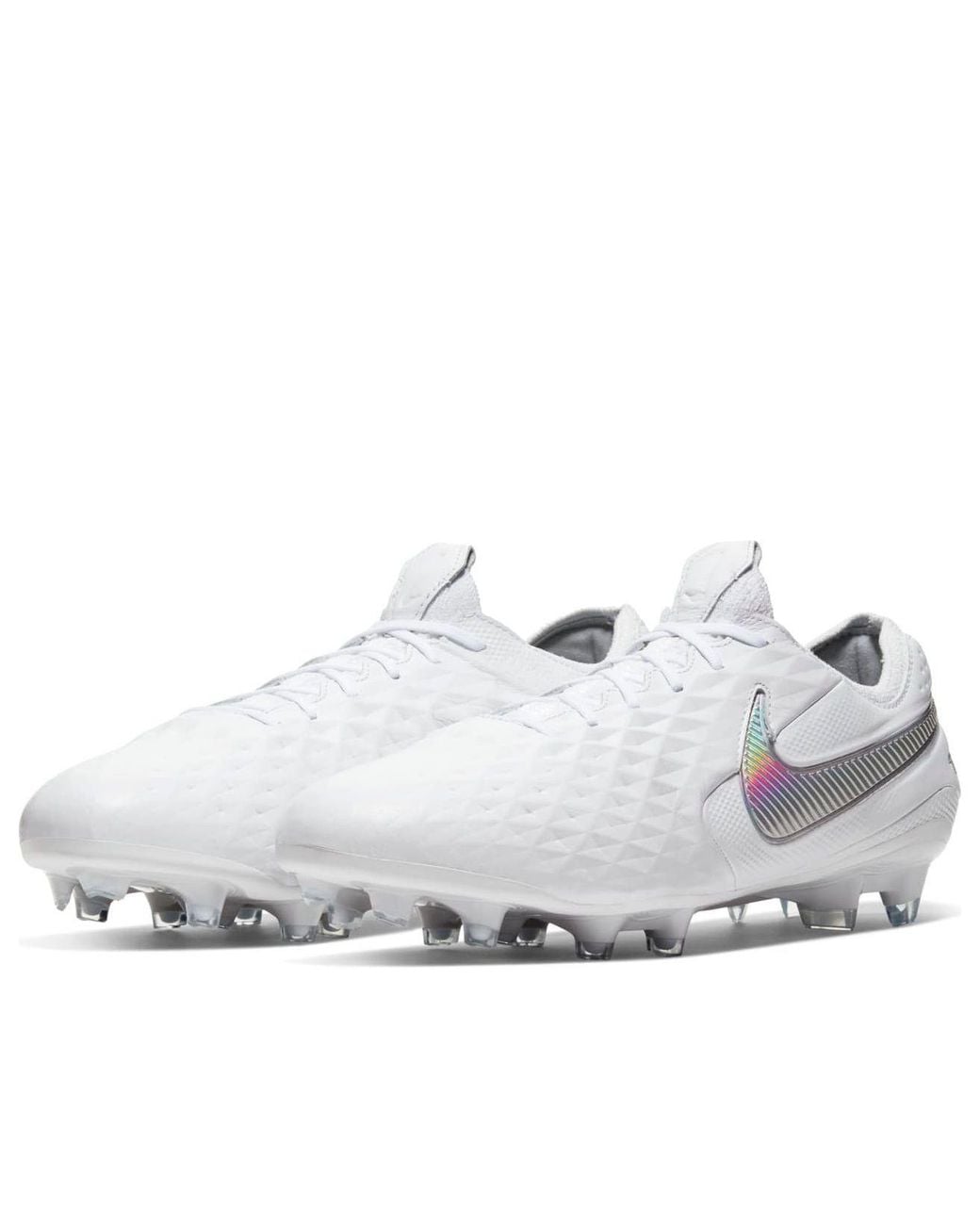 Nike White Tiempo Legend 8 Elite Fg Platinum' for men