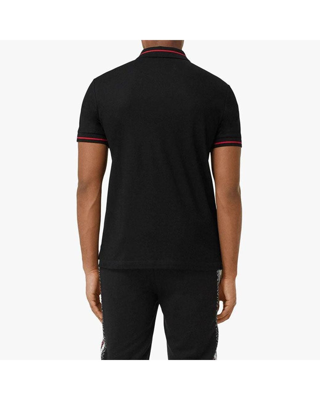 Burberry Black Short Sleeves Polo Shirt for men